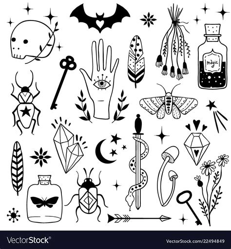 Witch symbol black and white
